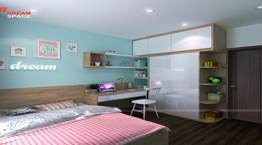Thiết kế nội thất phong cách hiện đại- Phòng ngủ con gái